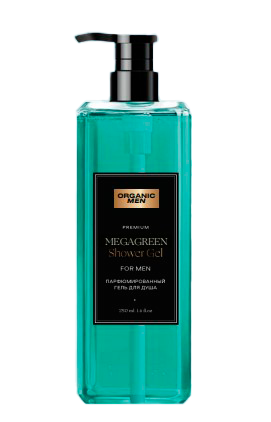 Гель для душа Organic Men 250мл. Megagreen Парфюмированный