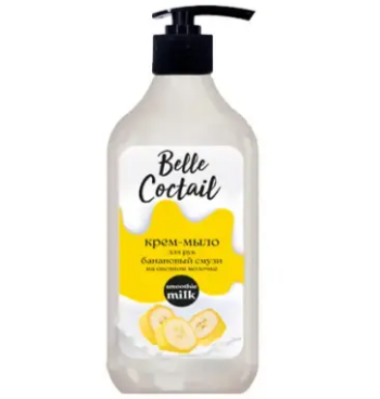 Мыло жидк. Belle Coctail 600мл. Банановый смузи на овсяном молочке (12)
