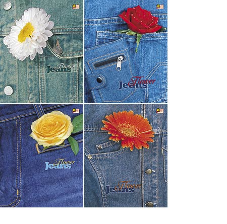 Тетрадь 80л. КЛ. Хатбер "Flower Jeans" на спирали (уп.4шт.)