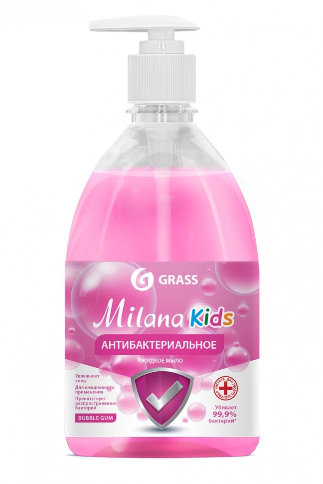 Мыло жидк. Grass 500мл. Milana Kids Fruit bibbles антибак. (15)