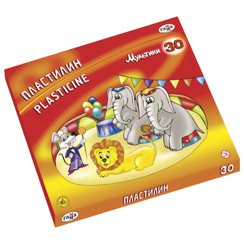 Пластилин 30цв. Гамма Мультики 600г