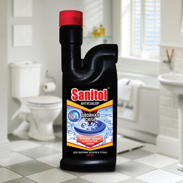 Ср-во SANITOL 500мл. Антизасор Двойная сила