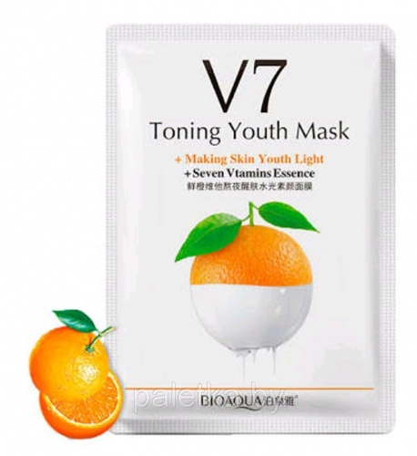Маска д/лица Bioaqua V7 тканевая витаминная Toning Youth