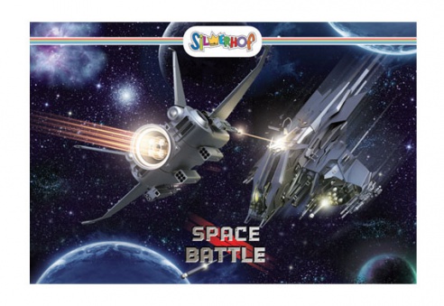 Настольное покрытие Silwerhof 430х290мм, SPACE BATTLE, полипропилен