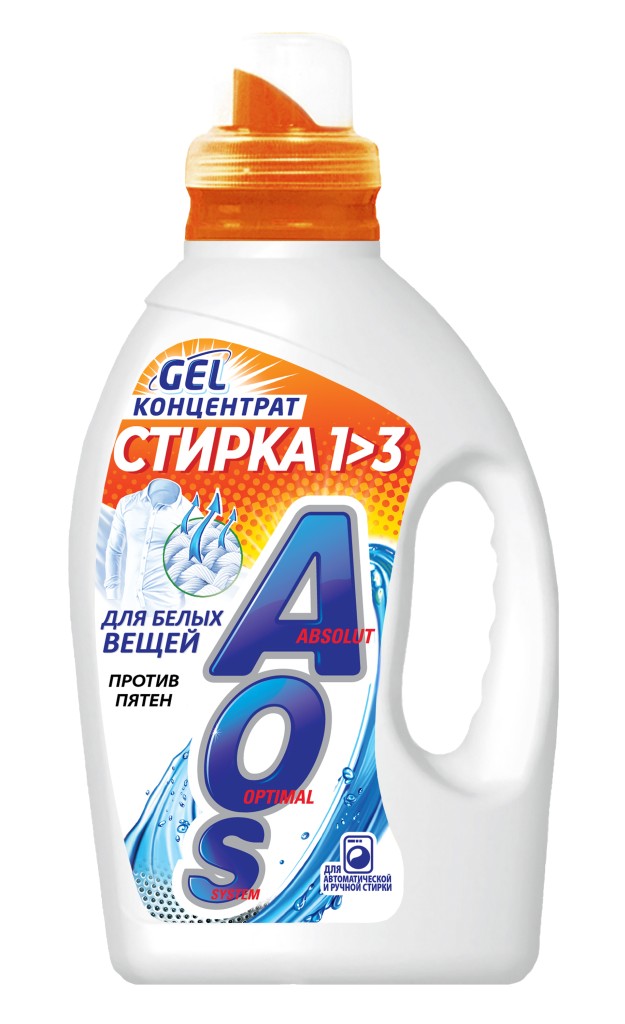 Стир.гель AOS 1,3л. Против пятен Для белых вещей
