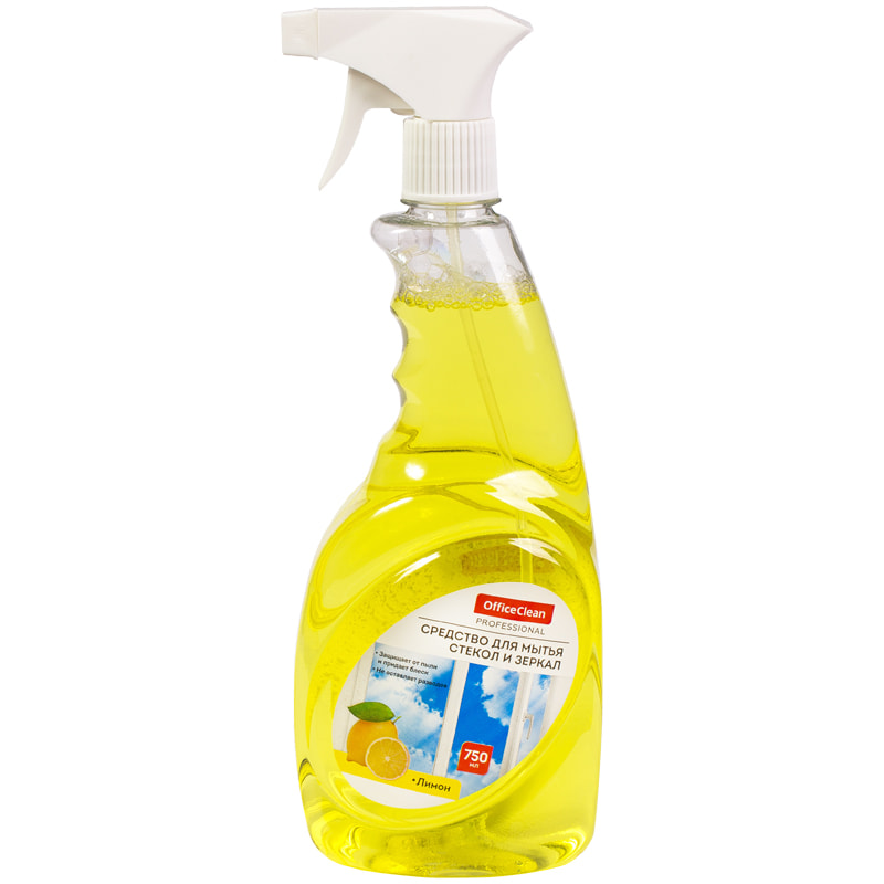 Ср-во OfficeClean Professional 750мл. д/стекол Лимон с курком