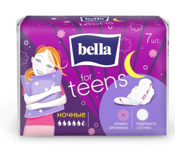 Прокладки Белла For teens ночные сеточка 7шт. (24)