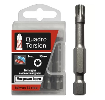Биты Torx 20*50мм. Quadro Torison намагн. (уп.10)