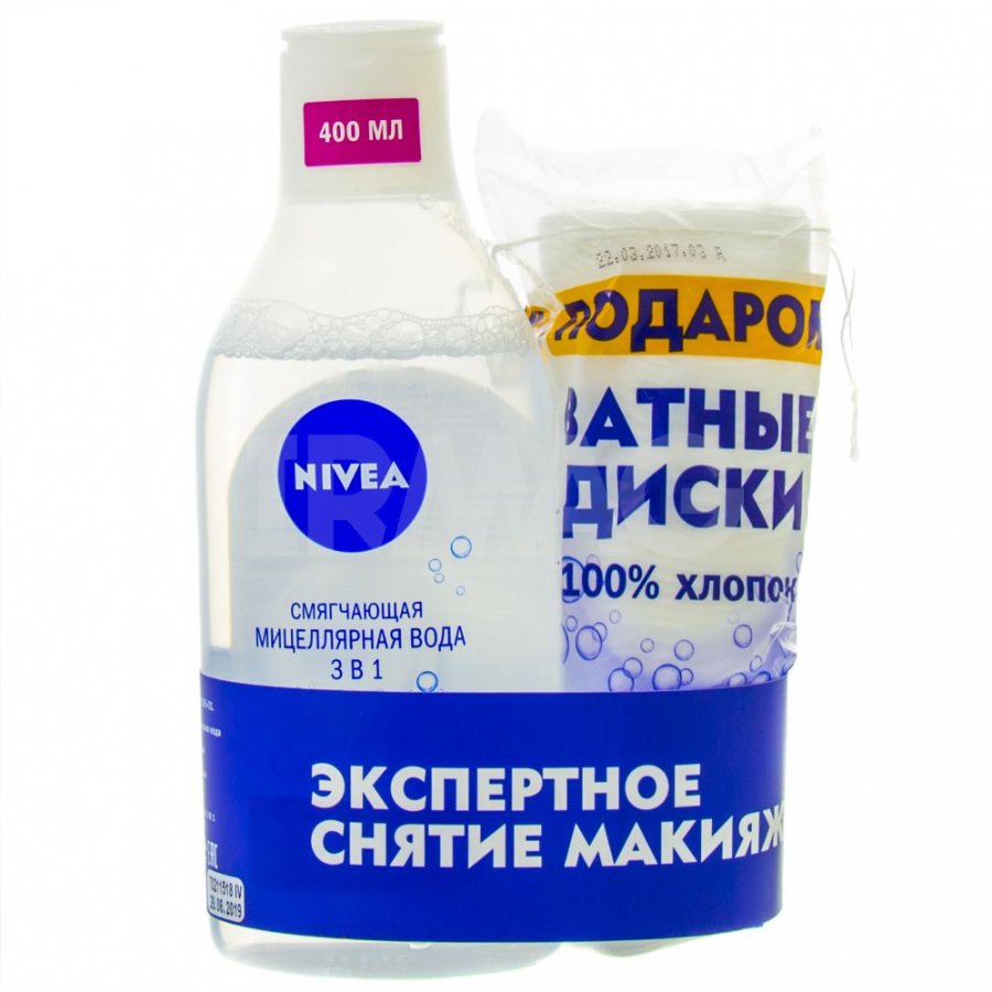 ПН/ЖЕН. Нивея (Мицеллярная вода 400мл.+ Ватн.диски 50шт.)