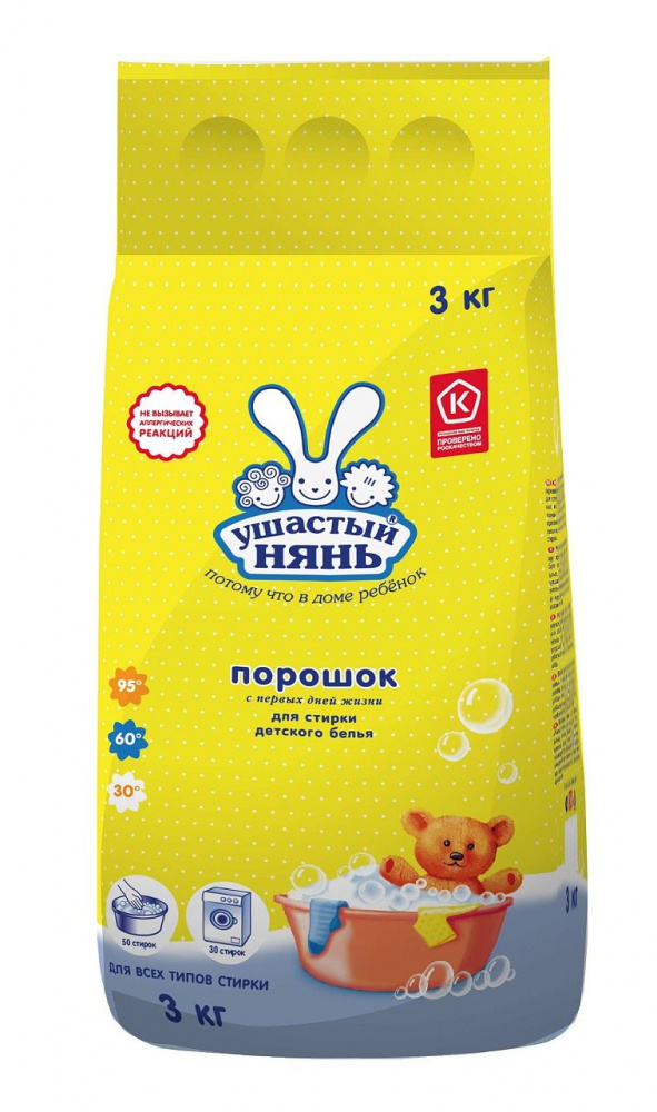 Стир.порошок Ушастый нянь 3кг.