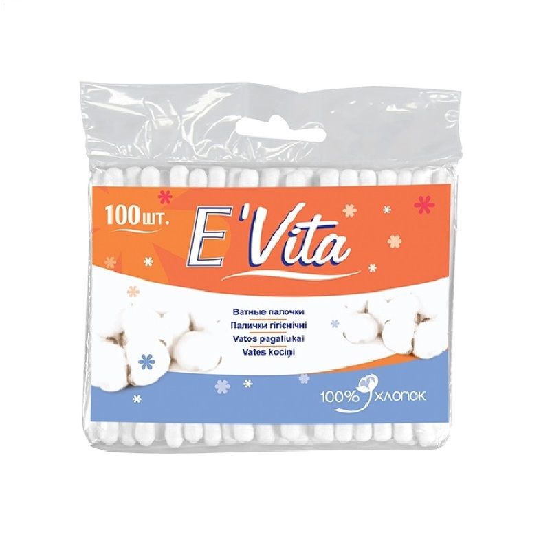 Ватные палочки E"Vita 100шт пакет