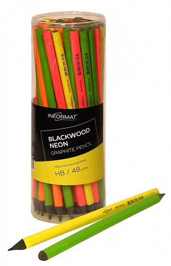Карандаш прост. INFORMAT Blackwood HB заточ. тубус (уп.48)