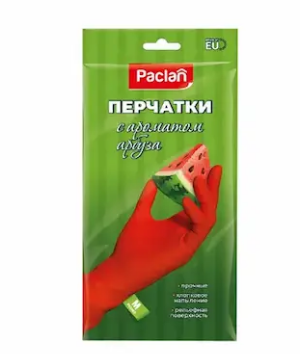 Перчатки резиновые Paclan аромат арбуза L (50)