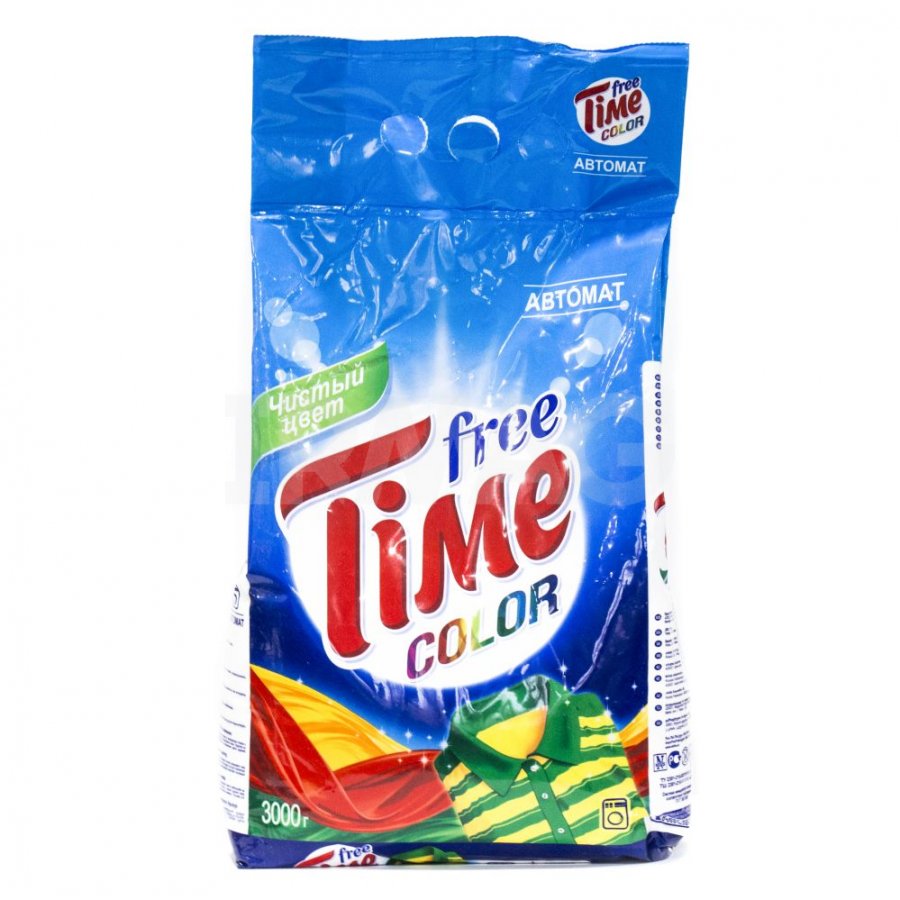 Стир.порошок Free Time авт. 3кг. Колор