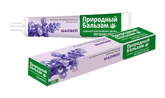 Зубн.паста Весна 100г. Природный бальзам Шалфей 8018