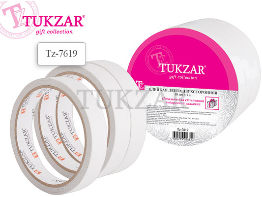 Скотч двусторонний 18*9 Tukzar вспен.(4шт.)