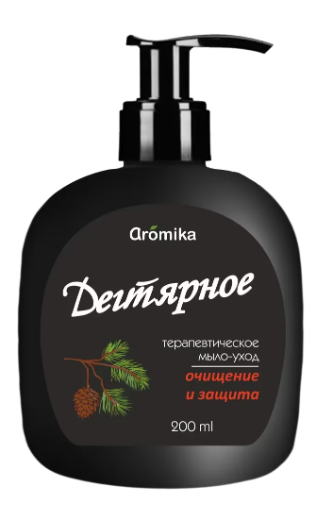 Мыло жидк. Аромика 200мл.  Дегтярное очищение дозатор (15)