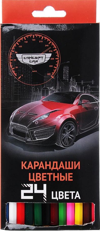 Набор цв. карандашей 24цв. ClipStudio Концепт кар
