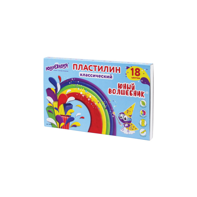 Пластилин 18цв. Юнландия 360гр.