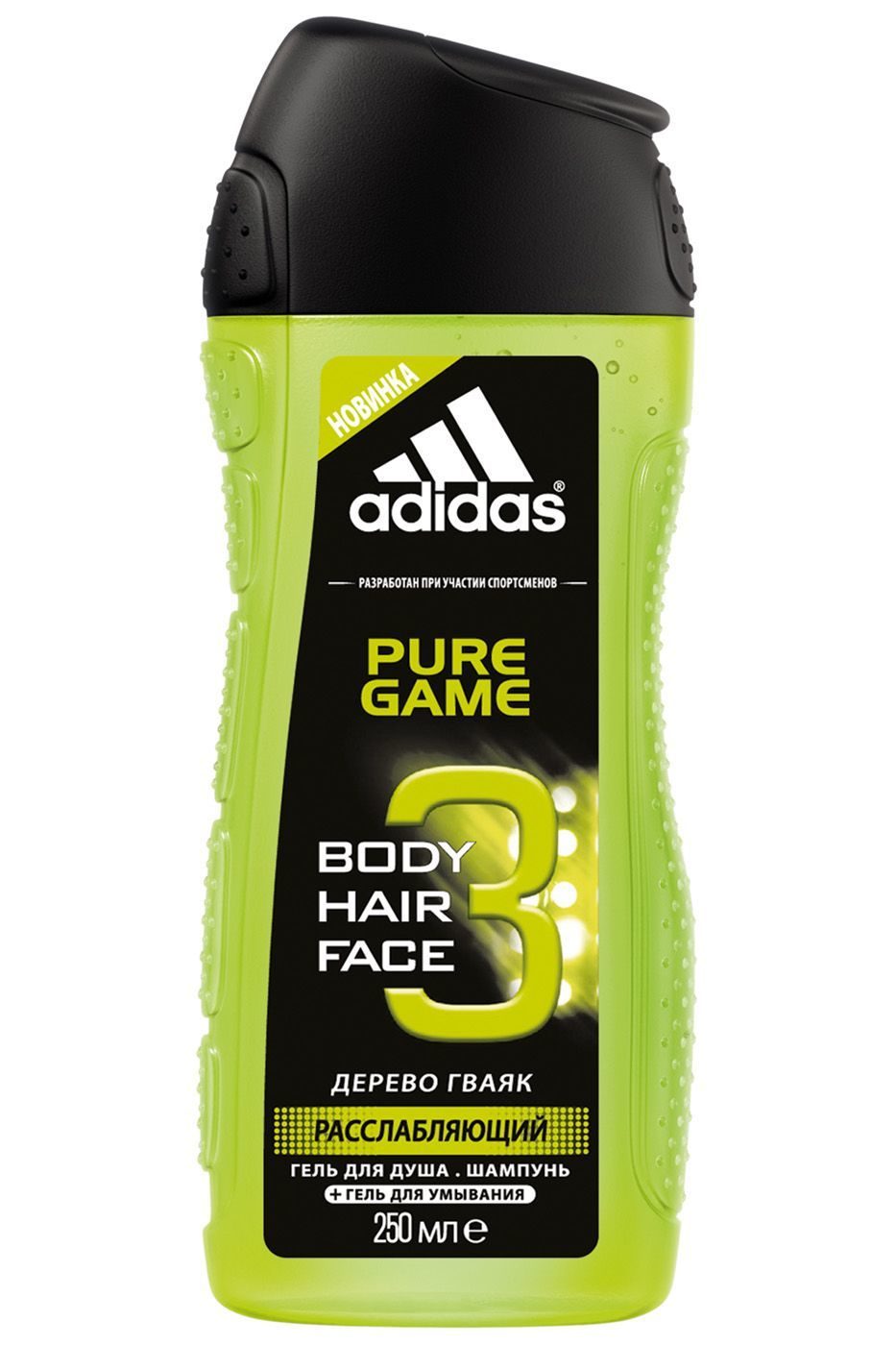 Гель для душа Adidas 250мл. муж. Hair&Body Pure Game