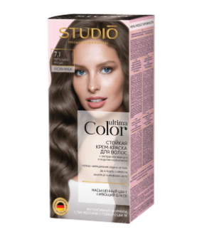 Краска д/волос Studio Ultima Color 7.1 Пепельно-русый (8)