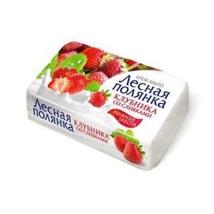 Мыло Лесная полянка 140г. Крем Земляника (84)