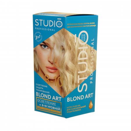 Краска д/волос Studio 2*25г/100мл/25мл. Осветление на 8-10 тонов (6)