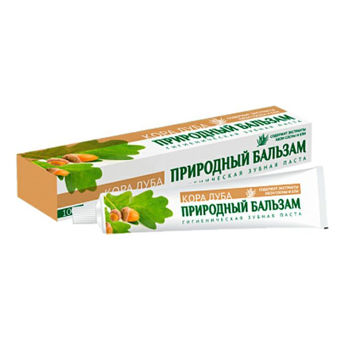 Зубн.паста Весна 90г. Природный бальзам Кора дуба в футляре 8100 (48)