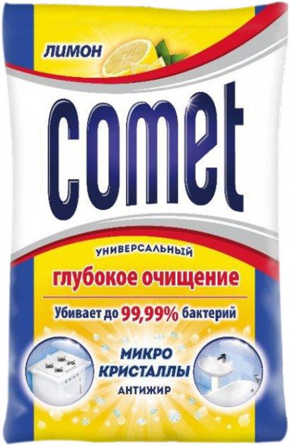 Ср-во Комет 350г. Лимон пакет с хлор.