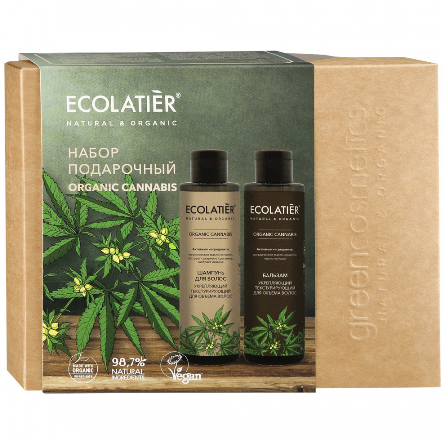 ПН/ЖЕН. Ecolatier Organic Cannabis (Шампунь+бальзам для волос)