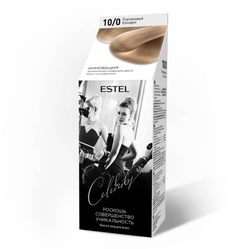Краска д/волос Estel Celebrity 10/0 Платиновый блондин