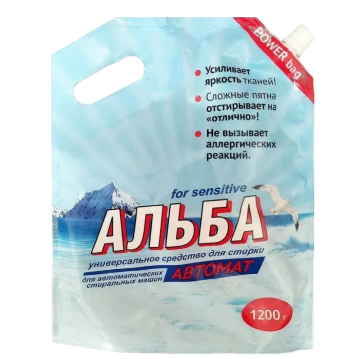 Стир.порошок Альба авт. 1,2кг универ. (6)