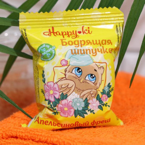 Соль для ванн Хеппики 40г. Бодрящая шипучка