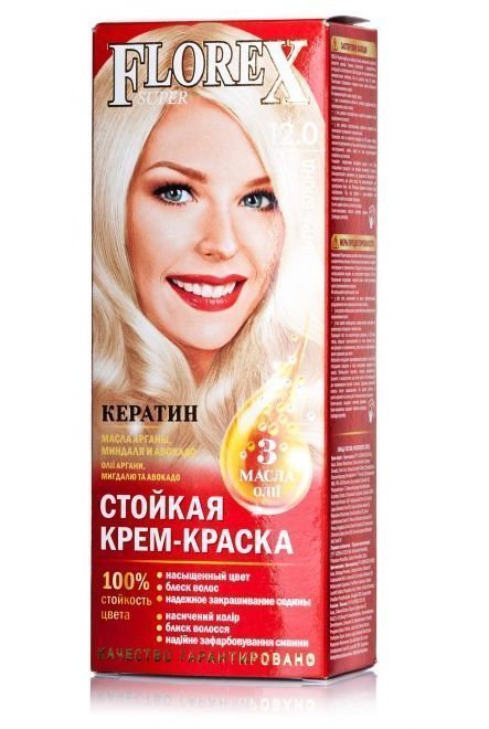 Краска д/волос FLOREX-SUPER 12.0 Ультра-блонд (30)