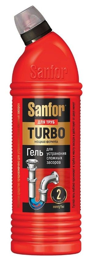 Ср-во Санфор 1л. Гель для труб Турбо