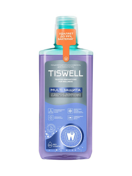 Ополаск. д/рта TISWELL 500мл. От бактерий и налета (10)