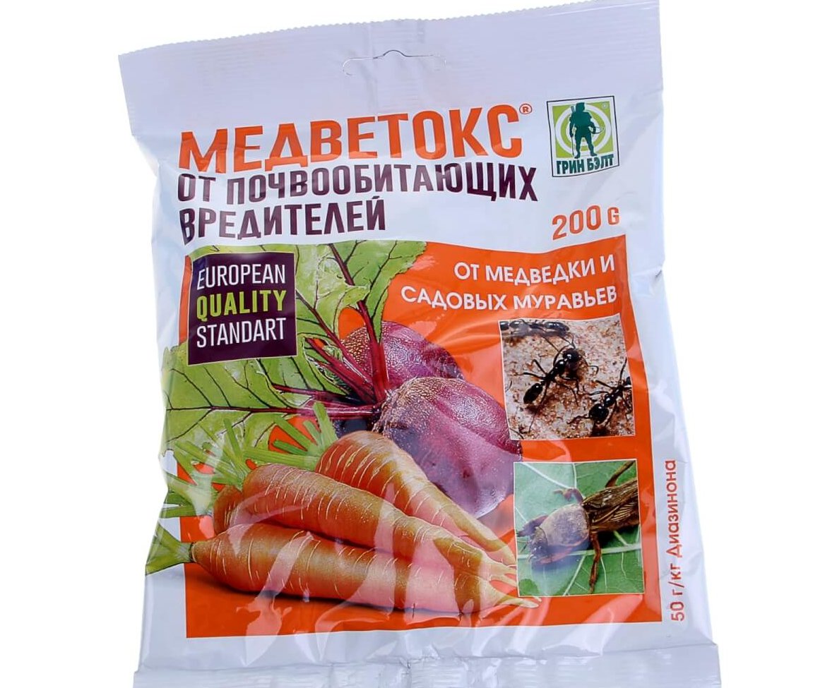 Инсектицид от почв.вред-ей Медветокс 200гр. (от медведки) Грин Бэлт ***