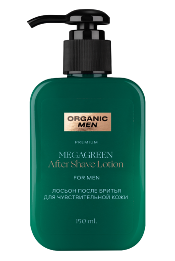 Лосьон п/бритья Organic Men 150мл. Megagreen д/чувств. кожи