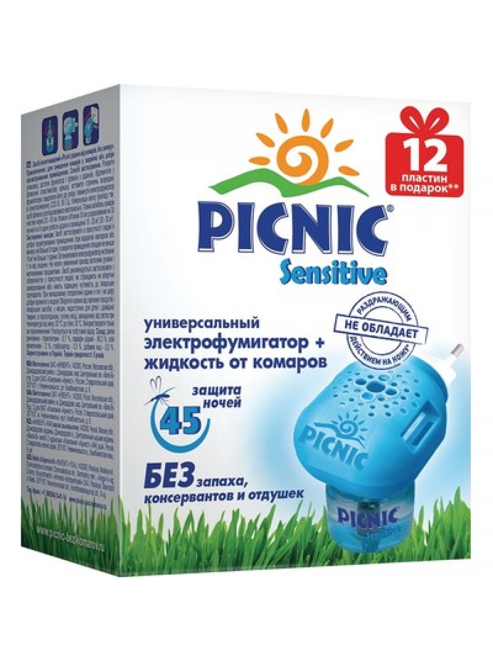 Жидкость от комаров Picnik Sensetive 30мл. + Электрофумигатор