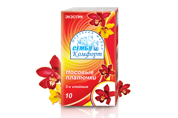 Платочки Семья и комфорт бум. 3-х сл.  Аром ЭКЗОТИК