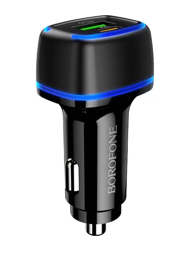 Авто зарядное устройство Borofone 3А 20W USB-USB-C черный BZ14A