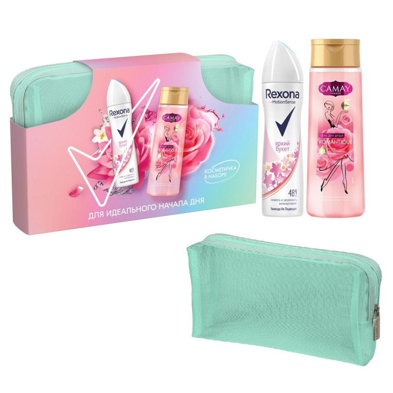 ПН/ЖЕН. Rexona Свежесть душа (гель д/душа 250мл.+дез. спрей 150мл.)