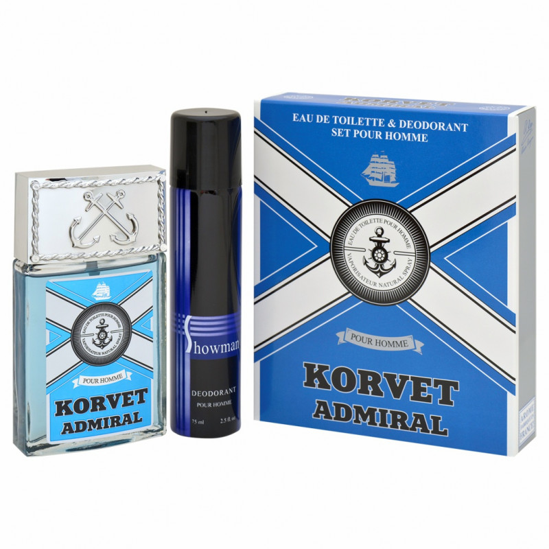 ПН/МУЖ. KORVET ADMIRAL (т/в 100мл + дезодорант 75мл)