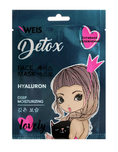 Маска д/лица WEIS 23г. Detox Гиалуроновая кислота