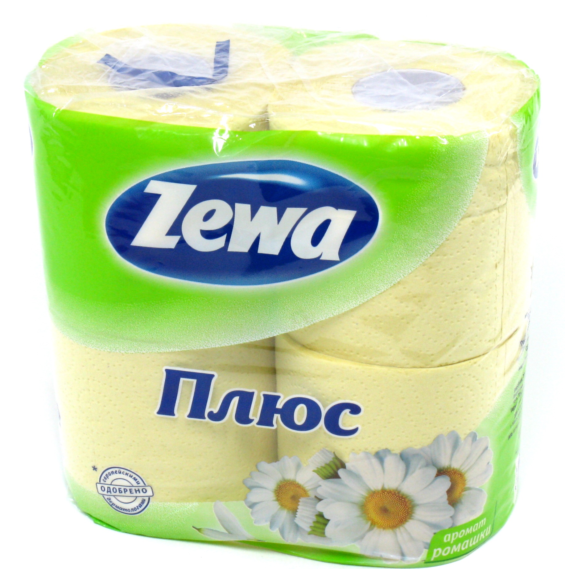 Туалетная бумага Zewa Плюс 2сл. 4рул. Ромашка