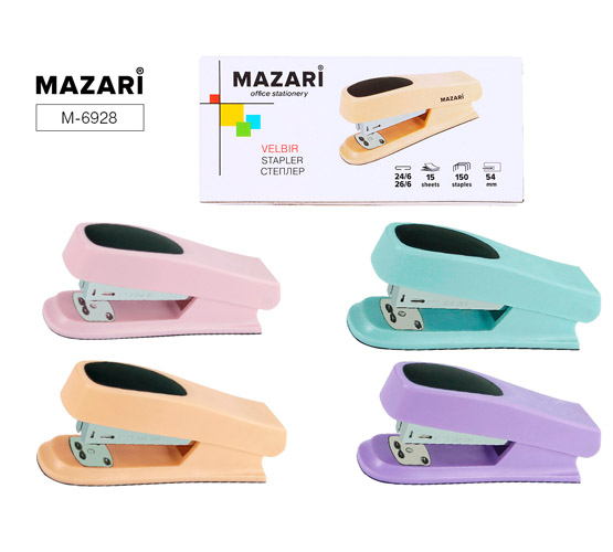 Степлер №24/6-26/6 Mazari VELBIR 15л. (12)